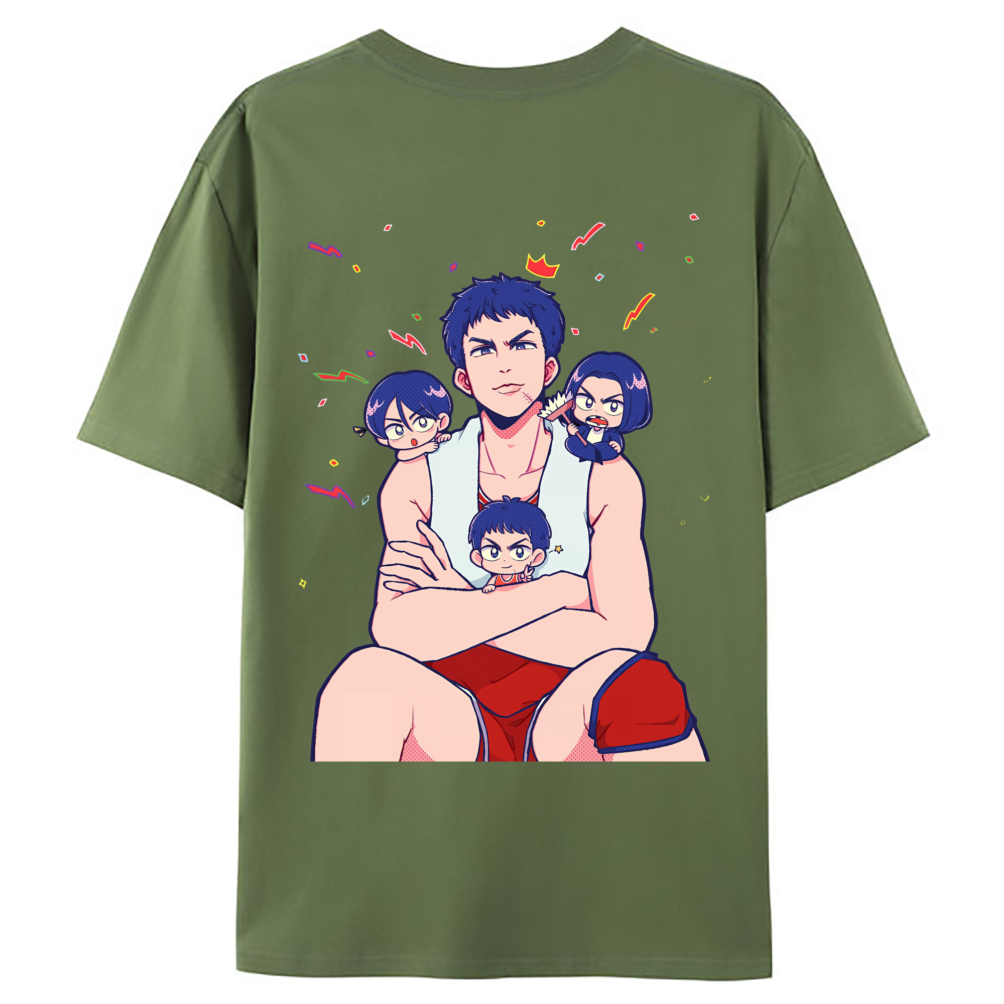 （画像用） SLAM DUNK／スラムダンク 綿100％ メンズ半袖Tシャツ（バックプリント） 通気性